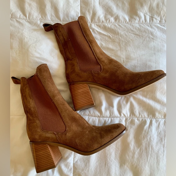 Steve Madden Argent Boots in Chestnut Suede 7.5 - Picture 4 of 5
